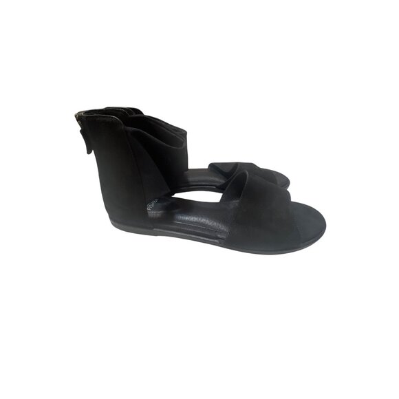 Eileen Fisher Womens Black Open-Toe Sandals Size 9.5 With Back Zipper Closure - Picture 3 of 7